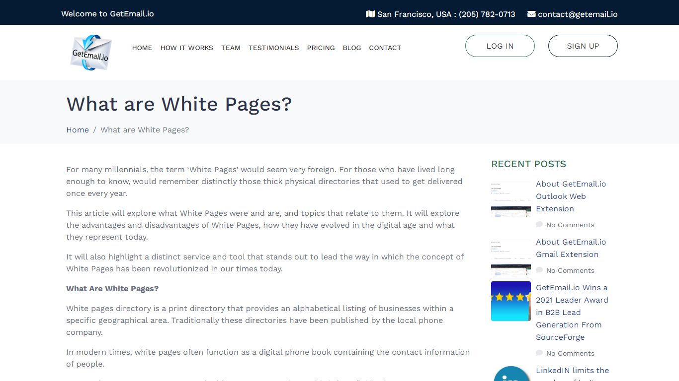 What are White Pages? – GetEmail.io